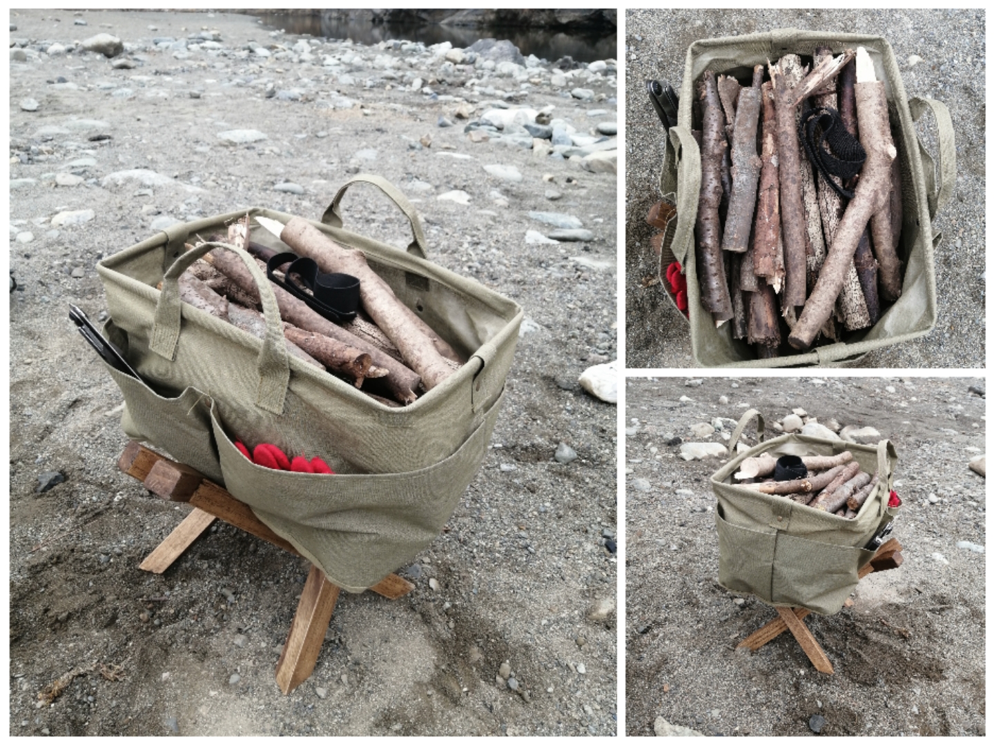 ダイソーの超有能薪バッグBoysCAMPtheMidnight