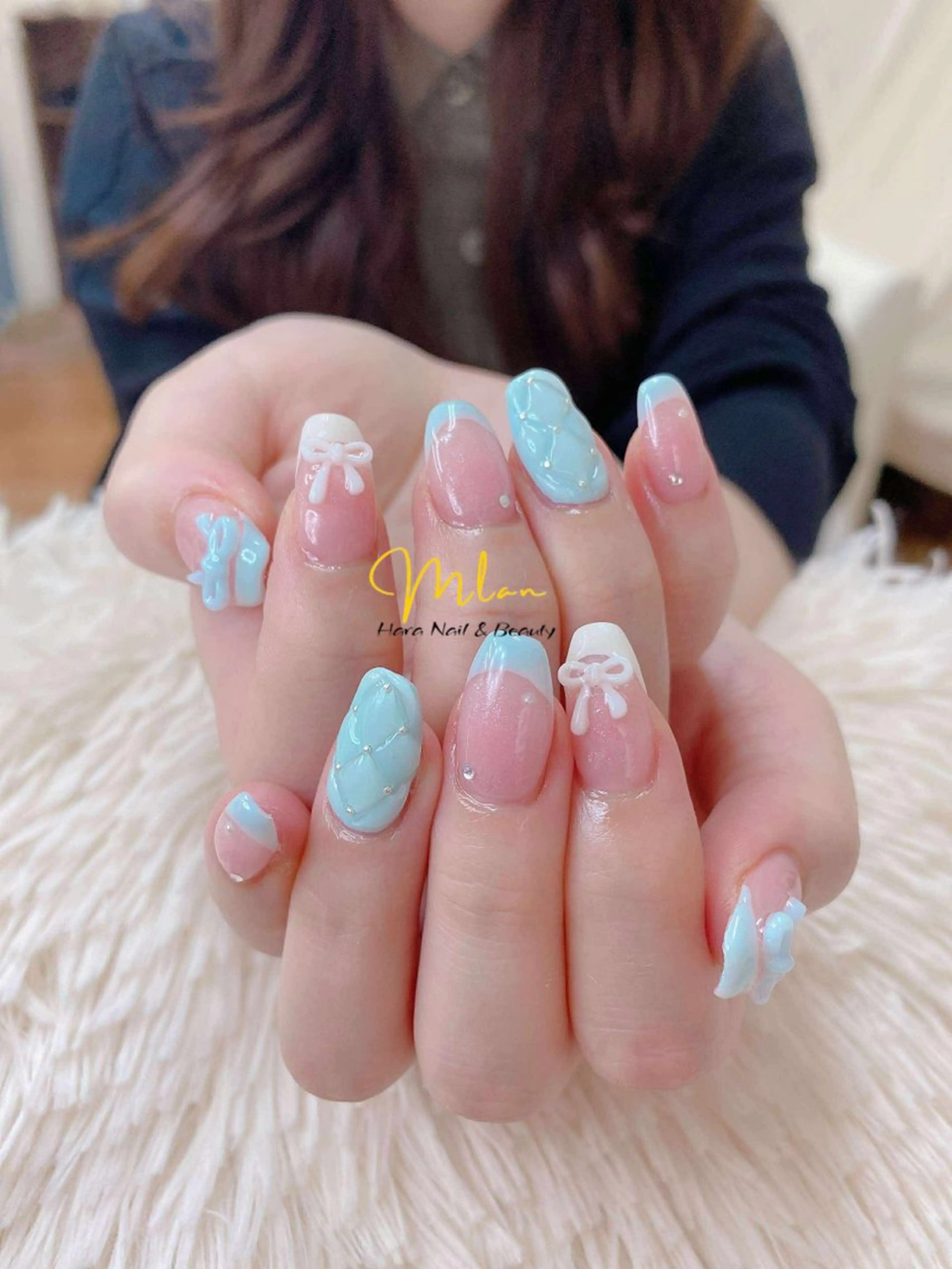 ネイルデザイン:夏のオフィスネイル - 茉莉花～まつりか～