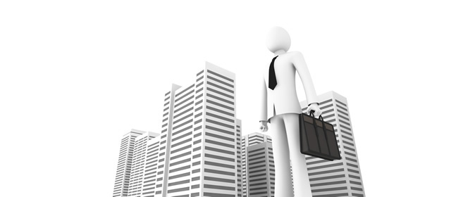 立体のオフィス街の無料イラストイラストセンタ