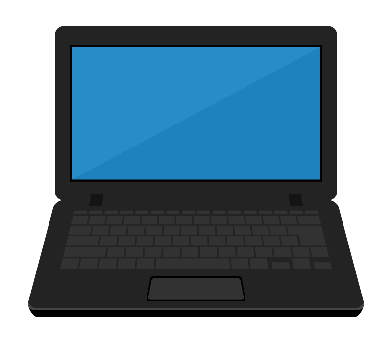 斜めから見たノートパソコンのイラスト商用OKの無料イラスト素材サイト ツカッテ