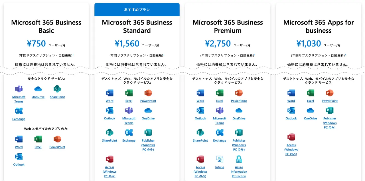 Microsoft 365 旧 Office 365 個人・中小企業向けプラン。全オフィスアプリが使えて月額1,612円。 - お名前.com