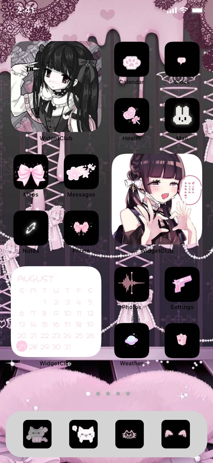 ホーム画面地雷系」のアイデア 16 件ピンク 壁紙, かわいいステッカー, アプリアイコン