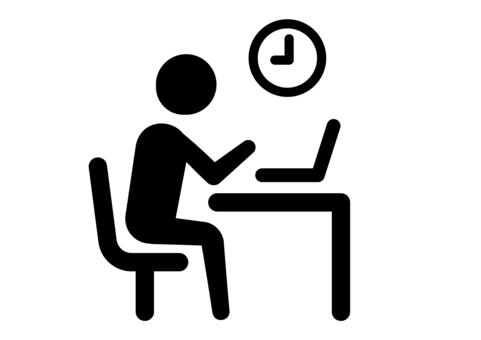 換気しながら仕事をするピクトグラムのイラスト素材68917193- PIXTA