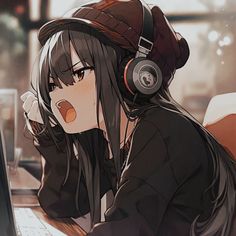 ヘッドホンとかわいい女の子のイラスト素材101557116- PIXTA