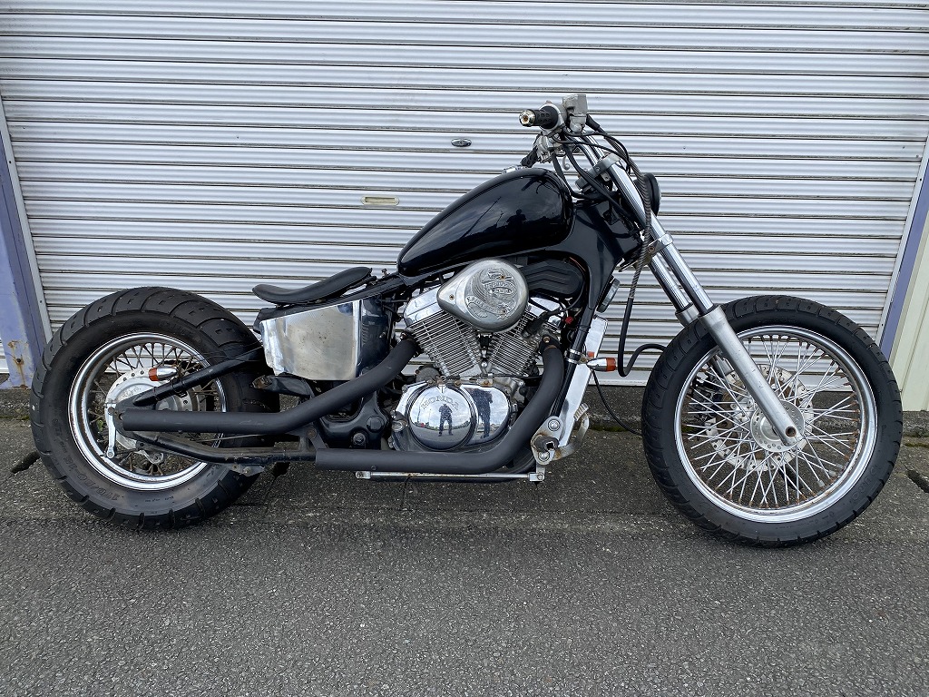 チョッパーカスタムバイク steed400 スティード400チョッパー 中古車バイクカスタムショップ FLAKES フレークス の