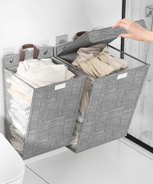 kusu kusu works クスクスワークス 隙間に置ける＆洗えるラタン調ランドリーボックス レギュラー kusu kusuworksチュウカゴ お風呂バスケット・浮かせる収納KONCENT Web shopアッシュコンセプト公式ショップアッシュコンセプト公式SHOP