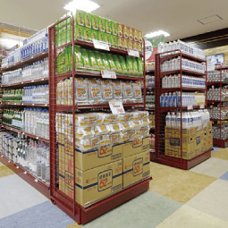 スーパーマーケットの棚 商品棚 陳列棚 ディスプレイラック 高耐荷重 組み立てが簡単 掃除が簡単 多機能収納ラック 長さ100- メルカリ