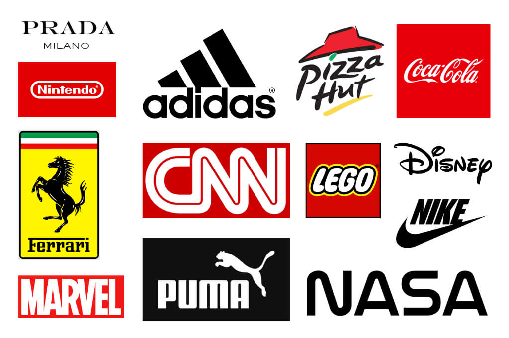 赤と黒の印象的な顔ロゴ ロゴタンク 企業・店舗ロゴ・シンボルマーク格安作成販売