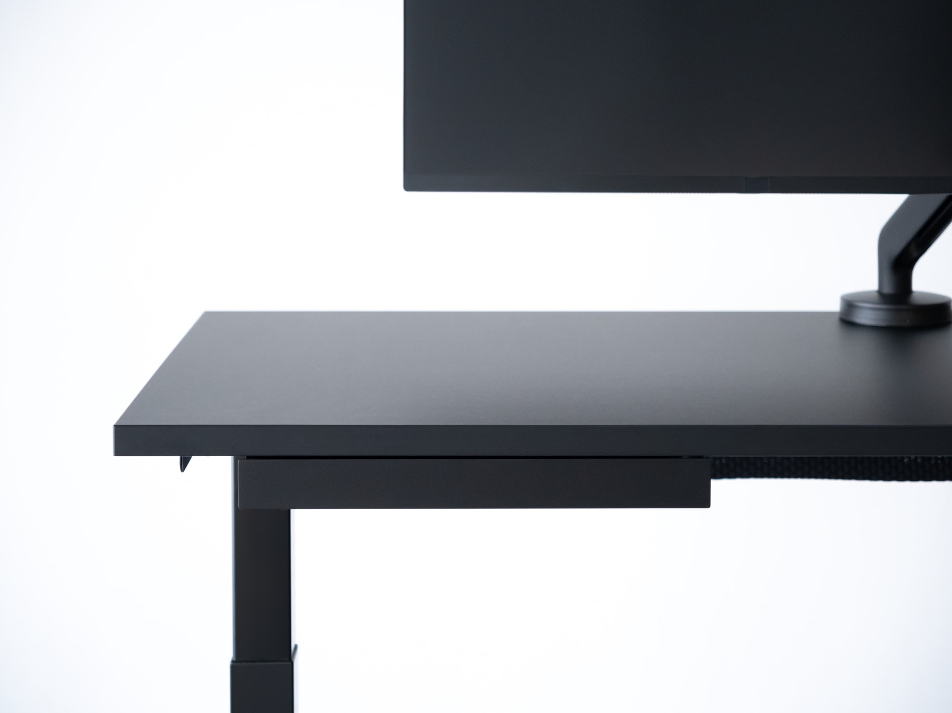 DE-1454 パソコンデスク鏡面ブラック黒150cmチェストセット