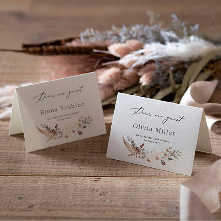 ウエディング事例集:手作りネームカードで、わかりやすく、楽しく！Vogue Japan