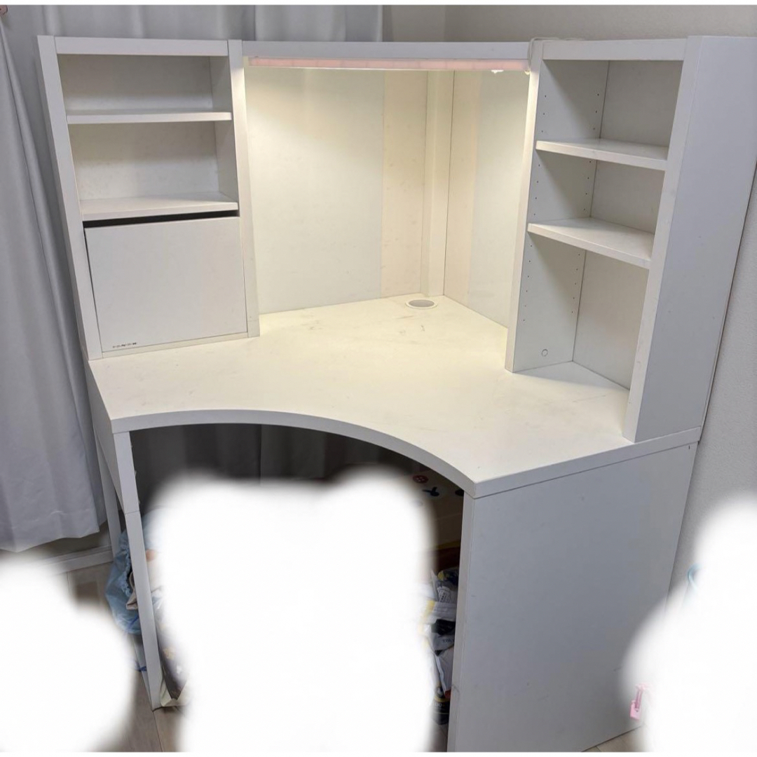 MICKE ミッケ コーナーワークステーション - ホワイト 100x142 cm 203.542.84 MICKE ミッケ コーナーワークステーション- ブラック