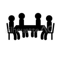 ミーティングシルエット イラストの無料ダウンロードサイト「シルエットAC」