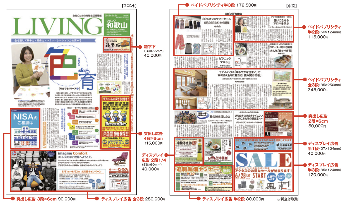 新聞広告の料金相場、サイズ・デザイン別、全国・地方紙による違いLISKUL