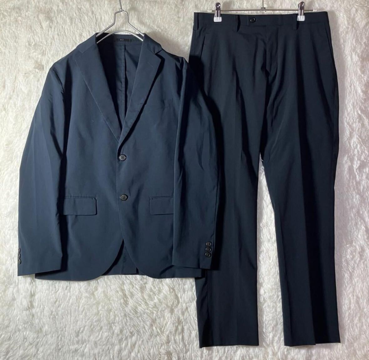 5XG048 ユニクロ 2つボタン シングルスーツ L A7 ダークネイビー ノータック 極 定番 人気 通勤 営業 311-464003 夏物 春夏薄手中古メンズビジネス 202507 楽天市場 スーツ・セットアップ ブランドユニクロメンズファッション の通販