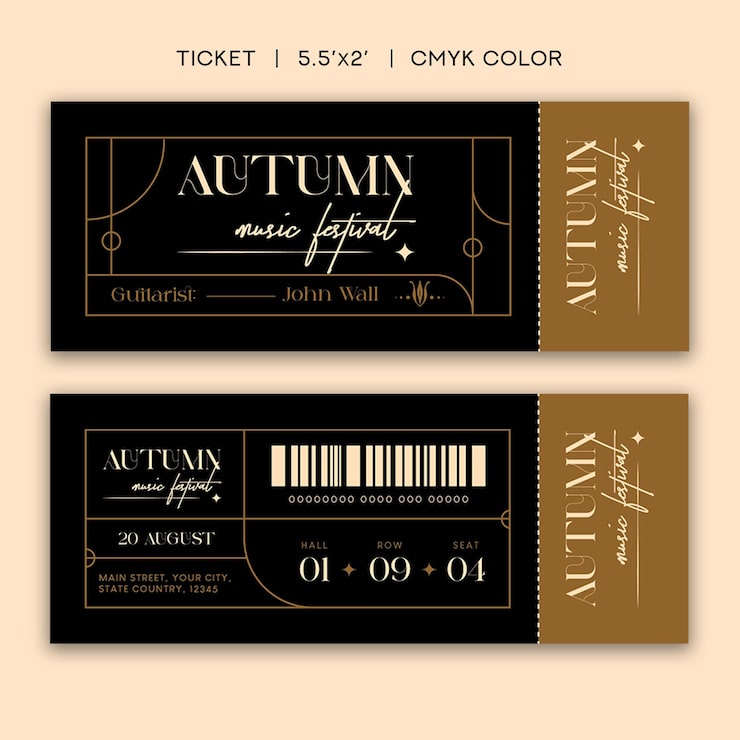 無料チケットテンプレートでおしゃれにデザインCanva