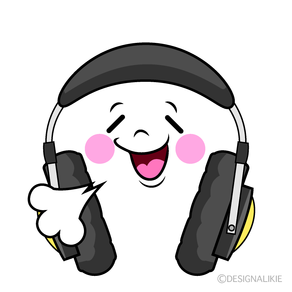 ヘッドホンの圧に負けているひよこのイラストゆるくてかわいい無料イラスト・アイコン素材屋「ぴよたそ」