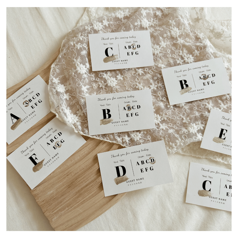 エスコートカード 名刺サイズtie wedding