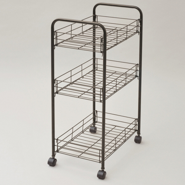 スチールワゴン比較 IKEA・ニトリ・無印・山善 値段・サイズ・カラー・耐荷重 キャスター付き3段キッチンワゴンUCHIの平屋