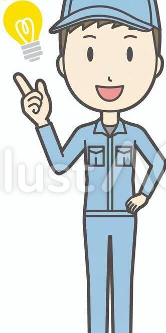 パソコンをするビジネス男性 ひらめき のイラスト商用可・フリーイラスト素材ソコスト