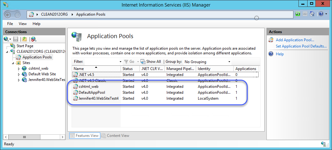 IIS アプリケーションプール ってなんだ？ぷりんけぷす