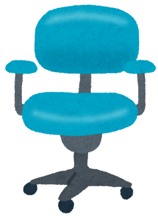 シンプルなゲーミングチェアのフリーイラスト