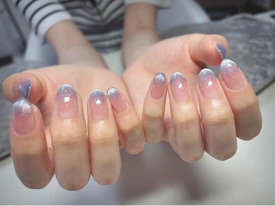 おすすめ順オフィス青フレンチのネイルデザインネイルブック