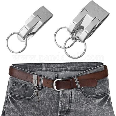 minana送料無料 ダブルリング キーホルダー キーリング ベルト ループ フック ファッション メンズ 男性 鍵 キー ホルダー 収納おしゃれ 小物 金属製