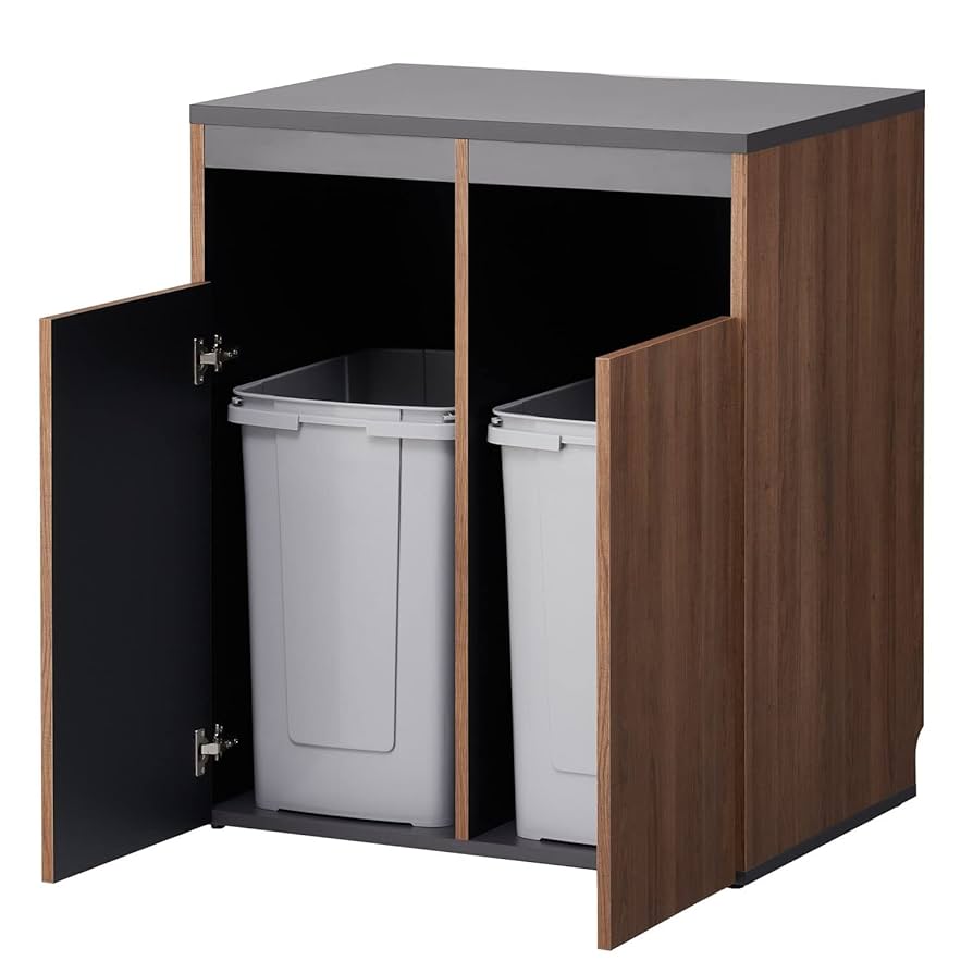 オフィスコム 法人様限定 ゴミ箱収納用カウンター 3連タイプ 木製 幅796×奥行608×高さ950mm ダストボックス キッチンカウンターアジャスター付き 70L 木目調 おしゃれ : オフィス家具通販のオフィスコム - 通販 - Yahoo!ショッピング