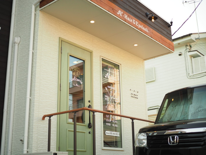 美容院の壁面看板 1-79施工実績 看板ホットライン