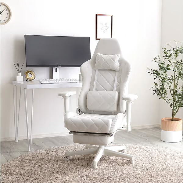 Amazon.co.jp: Withstar 社長椅子 ゲーミングチェア 寝れるデスクチェア 140度リクライニング機能 オットマン 疲れないオフィス チェア 高さ調節 アームレアスト昇降 肉厚クッションブラック: ホーム＆キッチン