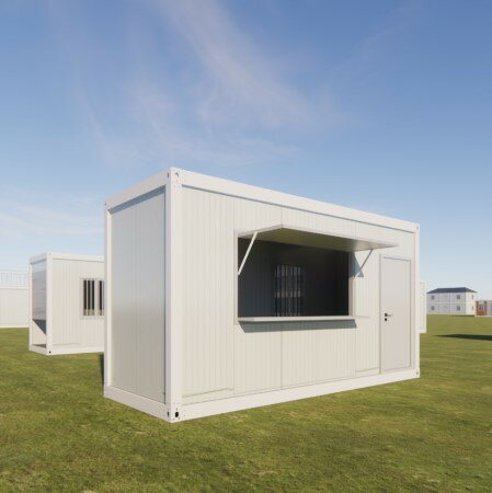 プレハブハウス 店舗 ガレージ コンテナ プレハブ事務所 9ft 物置 屋外 大型 倉庫 仮設事務所