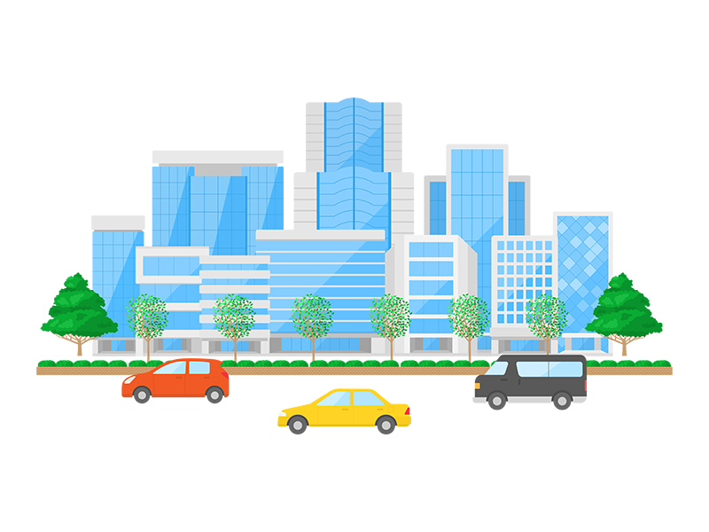 現代のビジネス街イラスト真夜中トップ ビュー シーンの写真素材・画像素材 Image 17333753