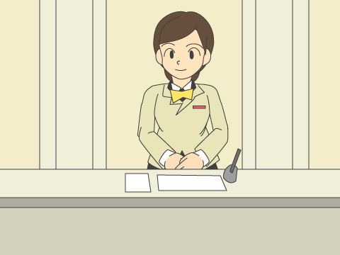 レセプションデスクはこぢんまりとしており、白と緑のレセプションテーブルがある レセプションデスクがある - 中国 ホテルのレセプションデスク、白い レセプションデスク、サロンのレセプションカウンター、サロンのレセプションデスク、レセプションカウンターの