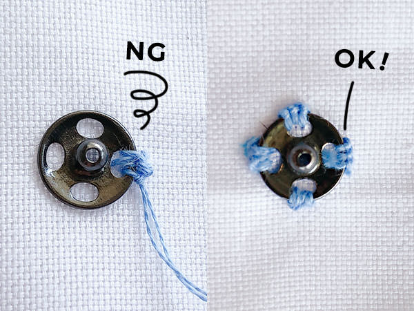 １００均プラスナップの「はまらない！どっちが上？」はこれで解決！ハンドメイド布小物 hana lima nab