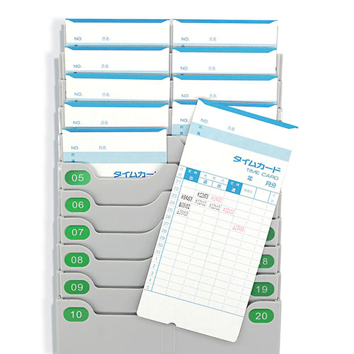 タイムカードラック 手作りです お菓子のいらない箱の型紙で 作れます♬タイムカードラック型紙icdiydiy女子工夫社会保険労務士事務所整理整頓効率化エコoffice快適な職場香川県高松市