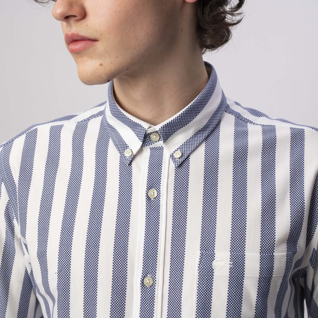 オリジナル ビジネスネイビーペンシルストライプシャツ・メンズオーダースーツのビッグヴィジョン