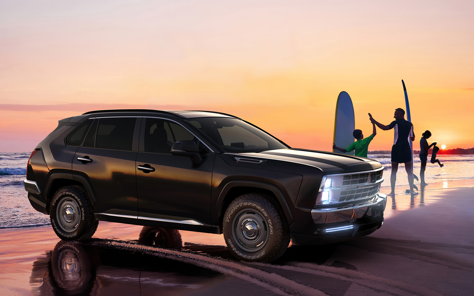 光岡 バディ トヨタRAV4がベース、アメリカンSUVらしい直線的デザインを表現レスポンス Response.jp