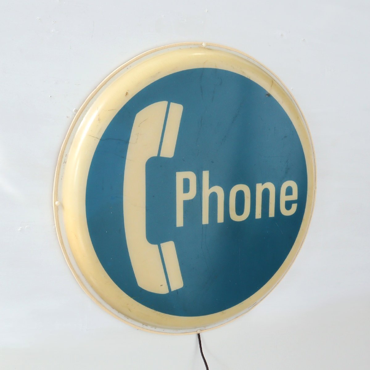 AmazonLED 屋外 看板 丸型 店舗看板 飲食店 カフェ 古着 電灯 街灯ブラック30cm店舗看板文房具・オフィス用品