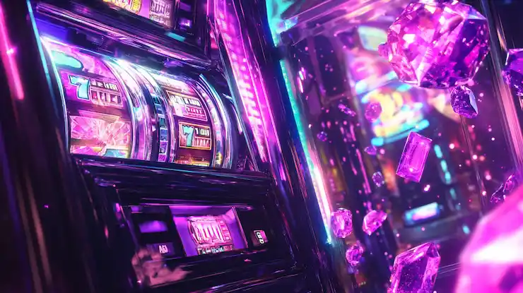 オンラインカジノ。ピンクの背景に3Dスロットマシン – ギャンブルのコンセプト。3Dイラスト。」のイラスト素材 2325480615Shutterstock