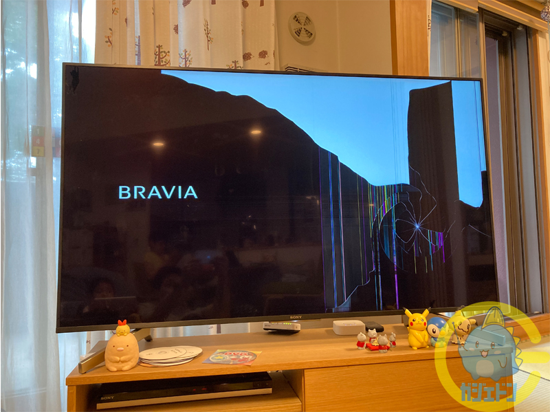 テレビ画面の破損に気を付けましょう