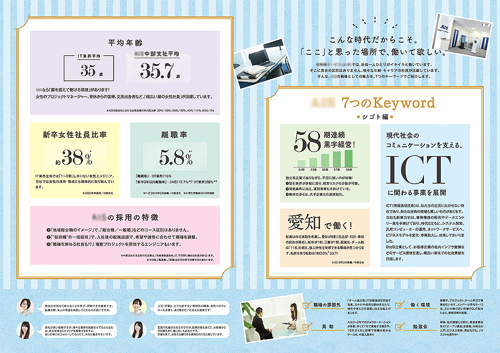 丸く型抜きした表紙の会社案内会社案内 パンフレット専科