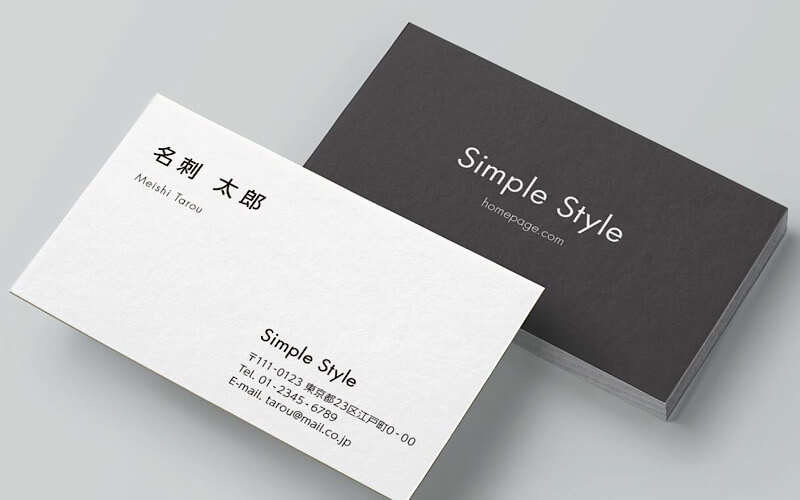 白黒を基調としたデザイン☆シンプルに取り込まれたテキスト☆リーズナブルな価格が魅力のオシャレなデザイン名刺。No.6019キャバ名刺 ホスト名刺通販サイト「AIDMAX ONLINE SHOP アイドマックスオンラインショップ 」