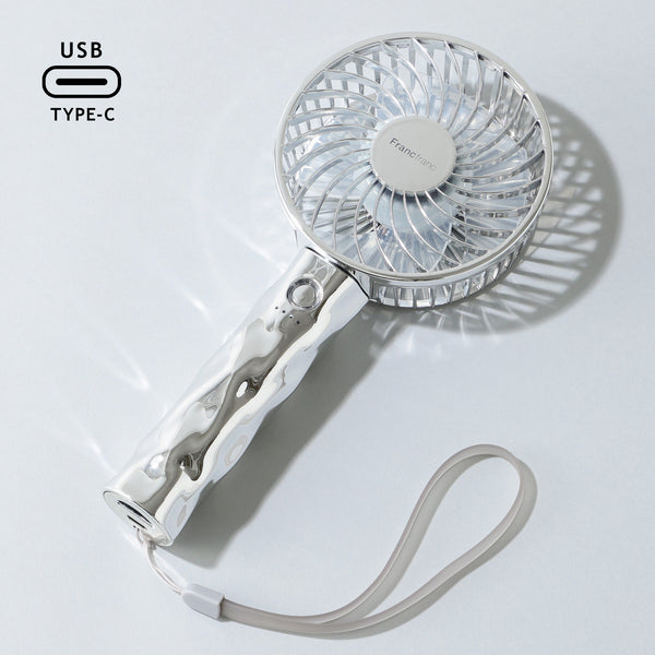 ハンディファン 充電 扇風機 ハンディ フランフラン ハンディファン ライト Francfranc FRAIS HANDY FAN LITE 手持ち 扇風機 USB 充電 充電スタンド ハンディ ファン ライト 軽量 充電式 携帯 扇風機 プレゼント -ワールドギフト カヴァティーナ -プレゼント＆ギフト